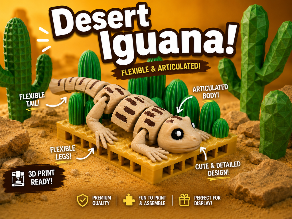 Desert Iguana Articulated Toy Figure
